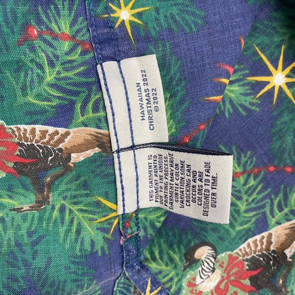 Reyn Spooner Mele Kalikimaka Hawaiian Shirt Men 2XL Blue Christmas 2022 Aloha - Picture 6 of 16